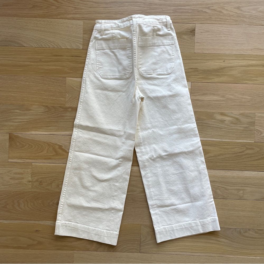 Madewell Wide Leg Ivory Pants Size 27 Tall - Picture 2 of 3